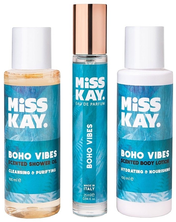 Набор - Miss Kay Boho Vibes Kit (edp/25 ml + sh/oil/100 ml + b/lot/100 ml) — фото N3