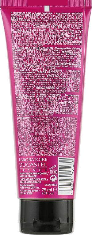 Крем для тонкого волосся - Laboratoire Ducastel Subtil Color Lab Volume Intense Thermo Cream — фото N2