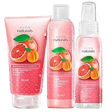 Духи, Парфюмерия, косметика Набор - Avon Naturals Pink Grapefruit & Apricot (b/lot/200ml + scr/150ml + b/spray/100ml)