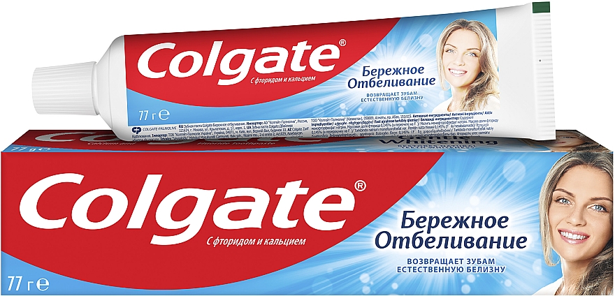 Зубная паста "Бережное отбеливание", отбеливающая для ежедневного использования - Colgate Gentle Whitening — фото N1