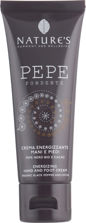 Крем для рук и ног энергетический с органическим черным перцем и какао - Nature's Pepe Fondente Energizing Hand And Foot Cream — фото N2