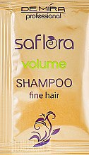Профессиональный шампунь для домашнего ухода за тонкими волосами без объема - Demira Professional Saflora Volume (пробник) — фото N1