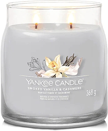 Ароматична свічка у банці "Smoked Vanilla & Cashmere", 2 ґноти - Yankee Candle Singnature — фото N2