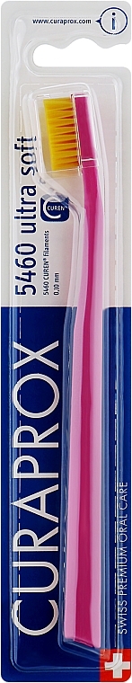 Зубная щетка CS 5460 "Ultra Soft", D 0,10 мм, розовая, желтая щетина - Curaprox — фото N1