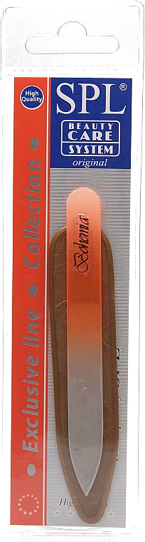 Пилочка хрустальная для ногтей 08-1602, 160 мм, прозрачно-оранжевая - SPL — фото N1