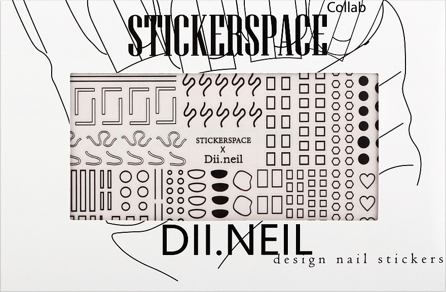 Дизайнерские наклейки для ногтей "Black standart" - StickersSpace — фото N1