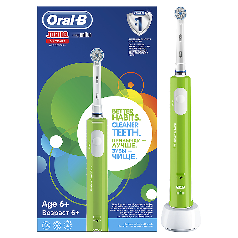Електрична зубна щітка, дитяча, від 6 років - Oral-B Braun Junior — фото N2
