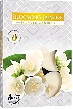 Парфумерія, косметика Набір чайних свічок "Квітучий жасмин" - Bispol Blooming Jasmine Scented Candles