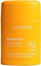 Солнцезащитный стик для чувствительных зон SPF50+ - Academie Sun Stick Sensitive Areas — фото N1