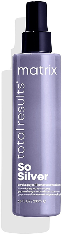 Спрей для волос - Matrix Total Results So Silver All-In-One Toning Spray for Blonde and Silver Hair — фото N1