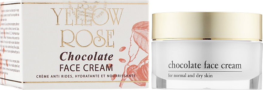 Энергетический шоколадный крем для лица с экстрактом какао - Yellow Rose Chocolate Face Cream — фото N2