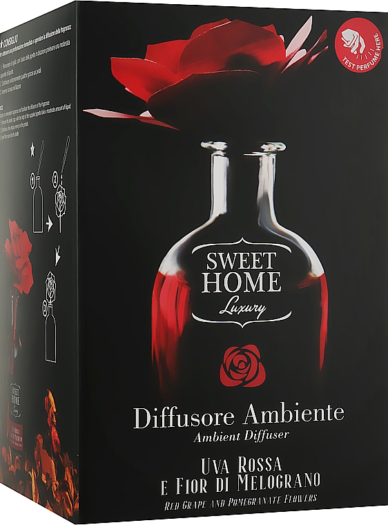 Sweet Home Luxury Profumatore Ambiente Con Fiore Uva Rossa e Melograno 250ml