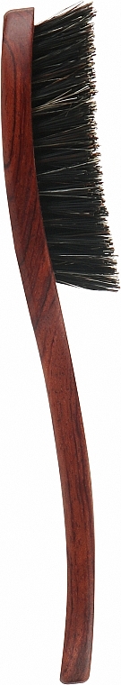 Гребінець з дерев'яною ручкою великий овальний з бубінги з посиленою щетиною кабана - 3ME Maestri Classic — фото N2