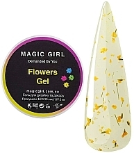 Парфумерія, косметика Гель із сухоцвітами для дизайну нігтів, 10 мл - Magic Girl Flowers Gel