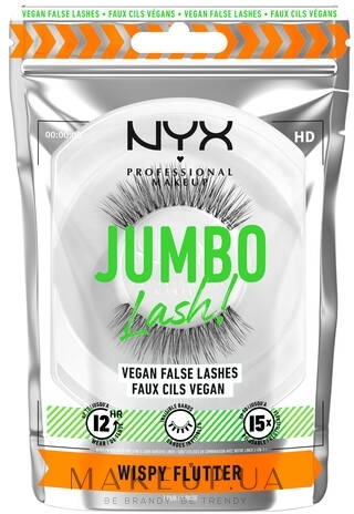 Накладні вії - NYX Professional Makeup Jumbo Lash! Vegan False Lashes Wispy Flutter — фото 2шт