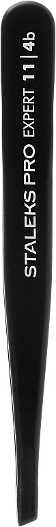 Пинцет для бровей, TE-11/4b, черный - Staleks Pro — фото N2