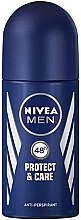 Дезодорант шариковый "Защита и забота" - NIVEA MEN Protect and Care Deodorant Roll-On — фото N1