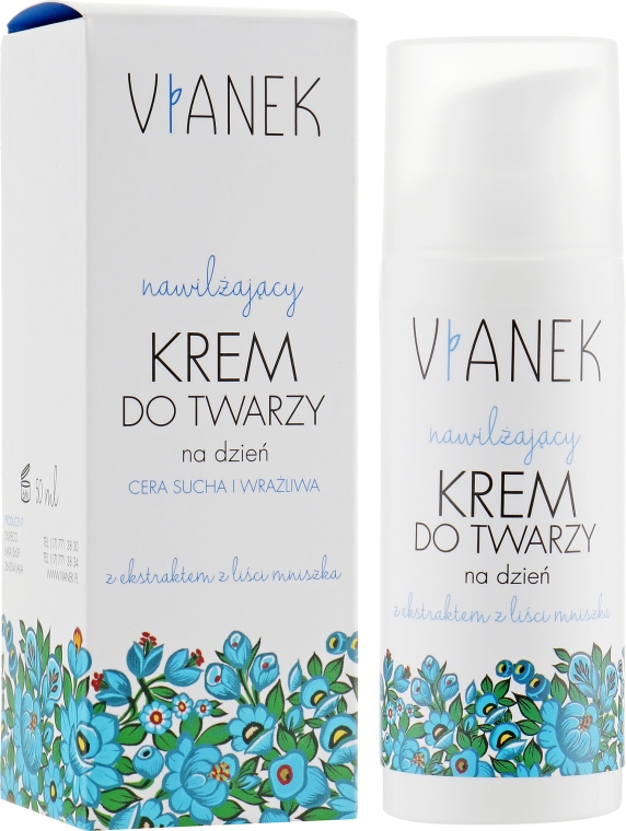 Денний крем зі зволожувальнив ефектом для сухої та чутливої шкіри - Vianek Day Cream