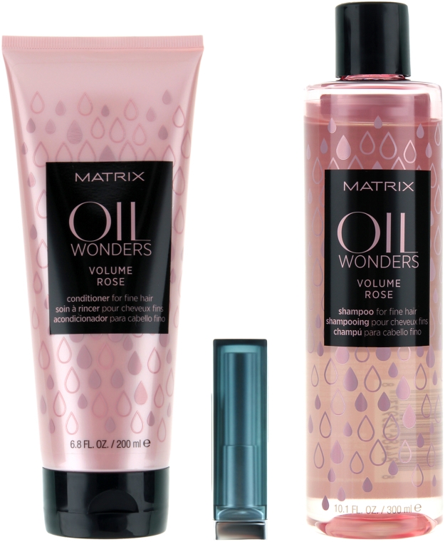 Набор - Matrix Oil Wonders Volume Rose (sham/300ml + cond/200ml + lip/5g)