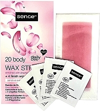 Воскові смужки для депіляції чутливої шкіри, 20 шт. - Sence Body Wax Strips Sensitive Skin — фото N1
