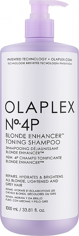 Тонирующий шампунь для волос - Olaplex No 4P Blonde Enhancer Toning Shampoo — фото N3