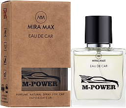 Ароматизатор для авто - Mira Max Eau De Car M-Power Perfume Natural Spray For Car Vaporisateur — фото N1