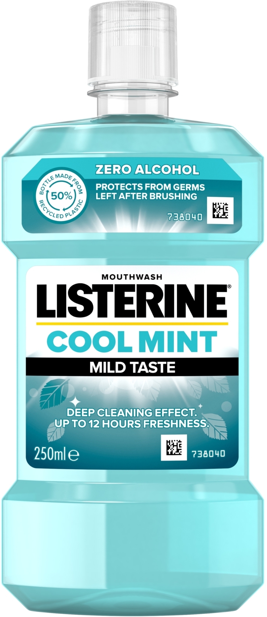 Ополаскиватель для полости рта "Свежая мята", мягкий вкус - Listerine Cool Mint Mild Taste Zero Alcohol — фото 250ml