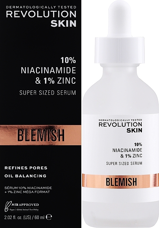 УЦЕНКА Сыворотка для расширенных пор - Revolution Skincare 10% Niacinamide + 1% Zinc * — фото N2