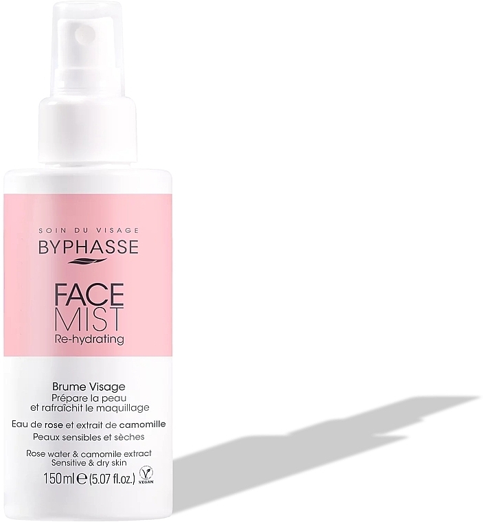 Мист для сухой и чувствительной кожи - Byphasse Face Mist Re-hydrating Sensitive & Dry Skin — фото N1