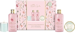 Парфумерія, косметика Набір - Baylis & Harding Royale Garden Rose, Poppy & Vanilla Gift Wrapped Candletlit Gift Set (sh/cr/300ml + h/cr/50ml + b/bubble/300ml + candle/60g)