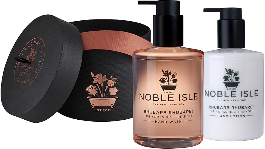 Noble Isle Rhubarb Rhubarb - Набор (h/wash/250 ml + h/lot/250ml) — фото N1