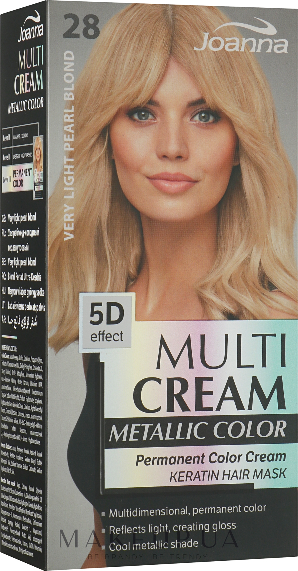 Фарба для волосся - Joanna Multi Cream Color Metallic — фото 28 - Перламутровый блонд