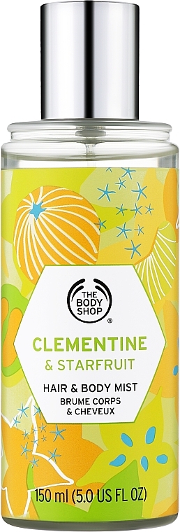 Спрей для волосся й тіла "Клементин і карамбола" - The Body Shop Clementine & Starfruit Hair & Body Mist — фото N1