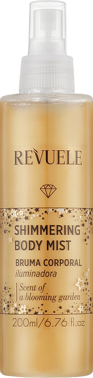 Мерцающий спрей для тела, золото - Revuele Shimmering Body Mist Gold