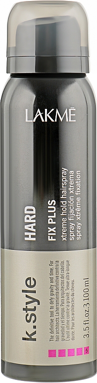 Лак-спрей для укладки та екстрасильної фіксації волосся - Lakme K.Style Hard Fix Plus Xtreme Hold Spray