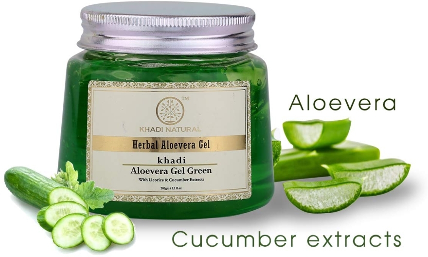 Гель "Алоэ Вера" - Khadi Natural Herbal Aloevera Gel Green — фото N4