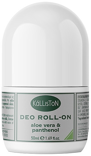 Кульковий дезодорант з алое вера та пантенолом - Kalliston Deodorant Roll-On With Aloe Vera & Panthenol — фото N1