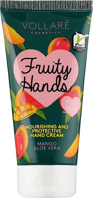 Крем для рук "Манго + Алое" - Vollare Vegan Fruity Hands Hand Cream — фото N1