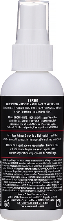 NYX Professional Makeup First Base Makeup Primer Spray - Праймер для обличчя — фото N2