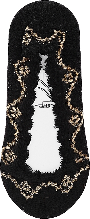 Шкарпетки жіночі, чорні з візерунком - Moraj — фото N1
