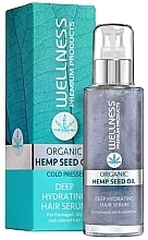 Парфумерія, косметика Сироватка для волосся - Wellness Premium Products Organic Hemp Seed Oil Deep Hydrating Hair Serum