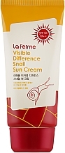 УЦЕНКА Солнцезащитный крем с экстрактом улитки SPF50+ - Farmstay Visible Difference Snail Sun Cream * — фото N2