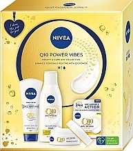 Набор - NIVEA Q10 Power Vibes (f/milk/200ml + f/cr/50ml + h/cr/100ml) — фото N1