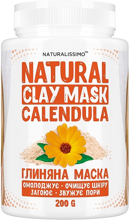 Глиняная маска для лица с календулой - Naturalissimo Clay Mask SPA Calendula — фото N1