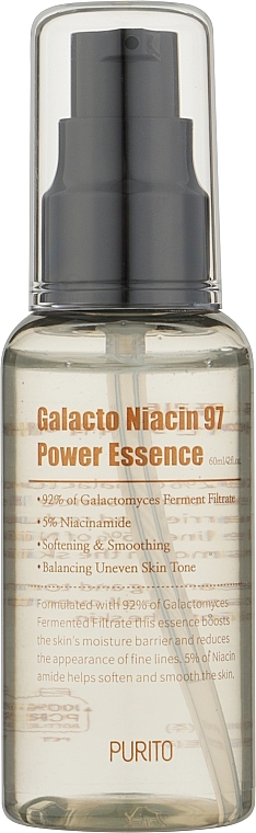 Відновлювальна есенція для обличчя з екстрактом галактомісис - Purito Galacto Niacin 97 Power Essence