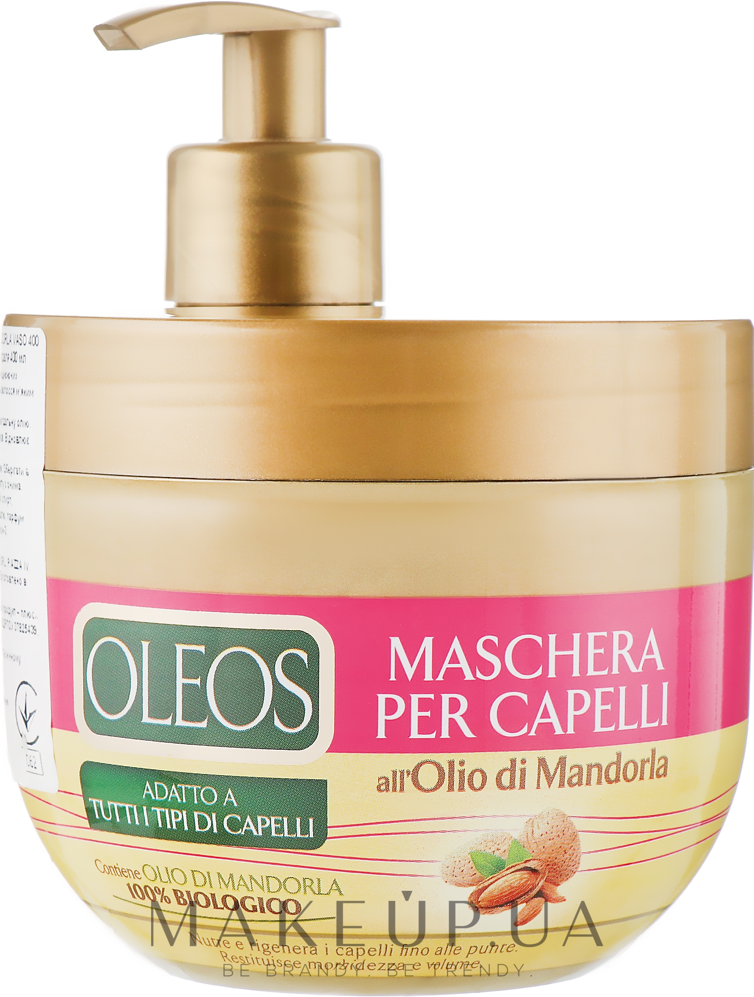 Маска для волос с маслом миндаля - Oleos — фото 400ml