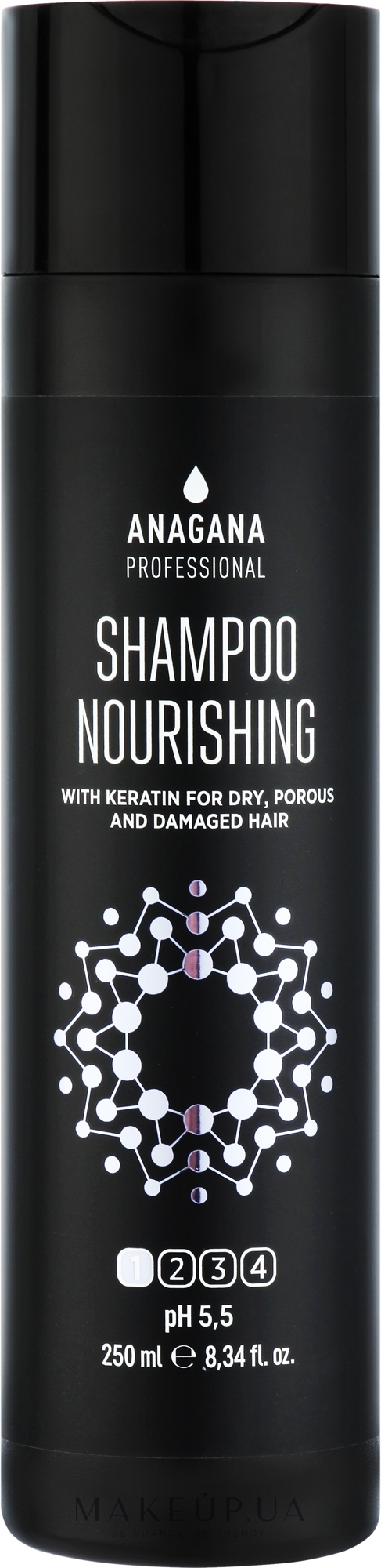Шампунь "Живильний" з кератином для сухого та пошкодженого волосся - Anagana Professional Nourishing Shampoo — фото 250ml