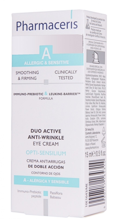Двохактивний крем для повік проти зморшок - Pharmaceris A Opti-sensilium Duo Active Anti-Wrinkle Eye Cream — фото N3