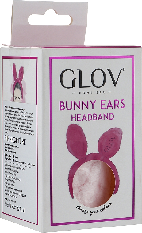 Обруч-ушки, розовый - Glov Pink Bunny Ears — фото N2