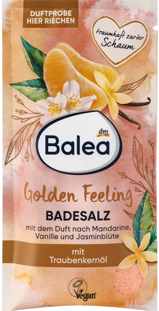 Соль для ванны "Золотое чувство" - Balea Golden Feeling — фото 80g